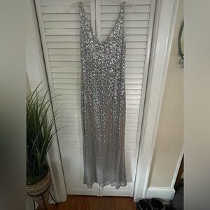 Lauren silver sequence dress